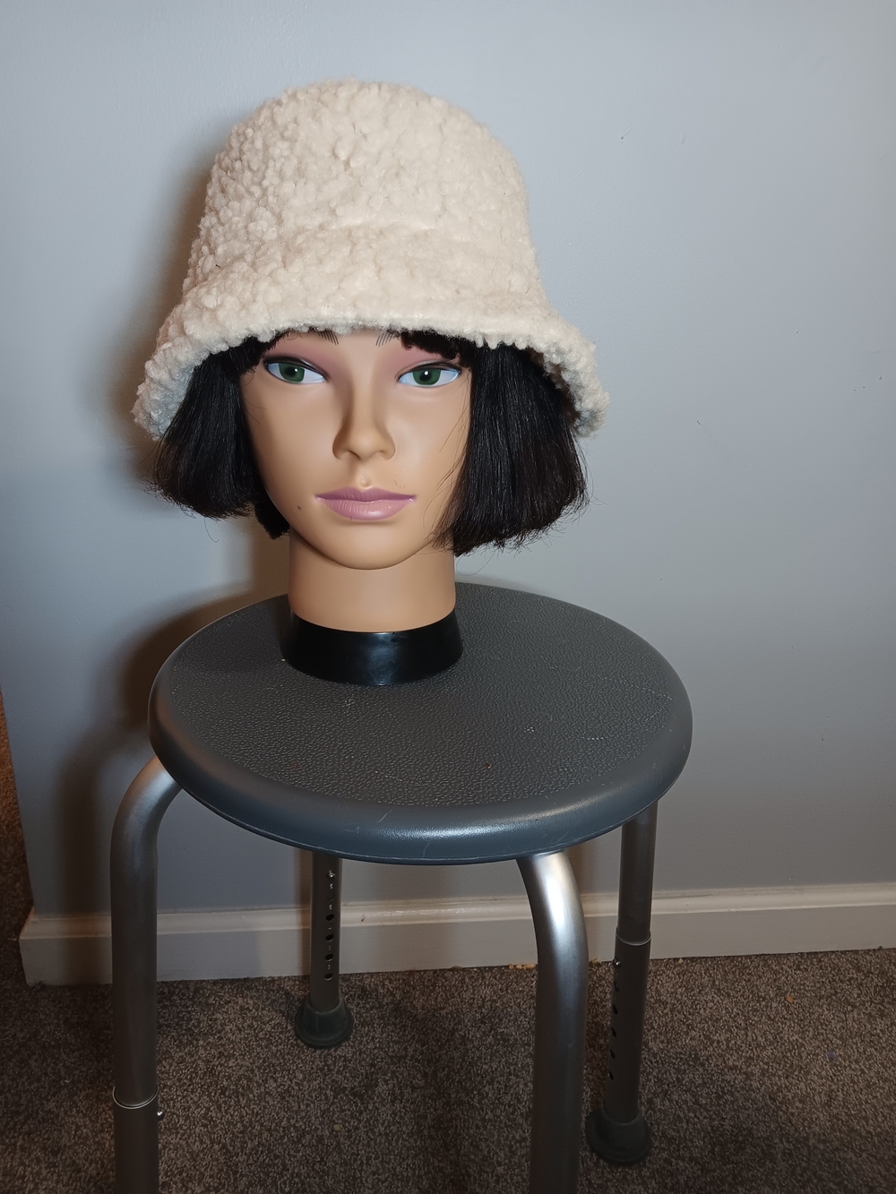 Cozy Cream Sherpa Bucket Hat for Women